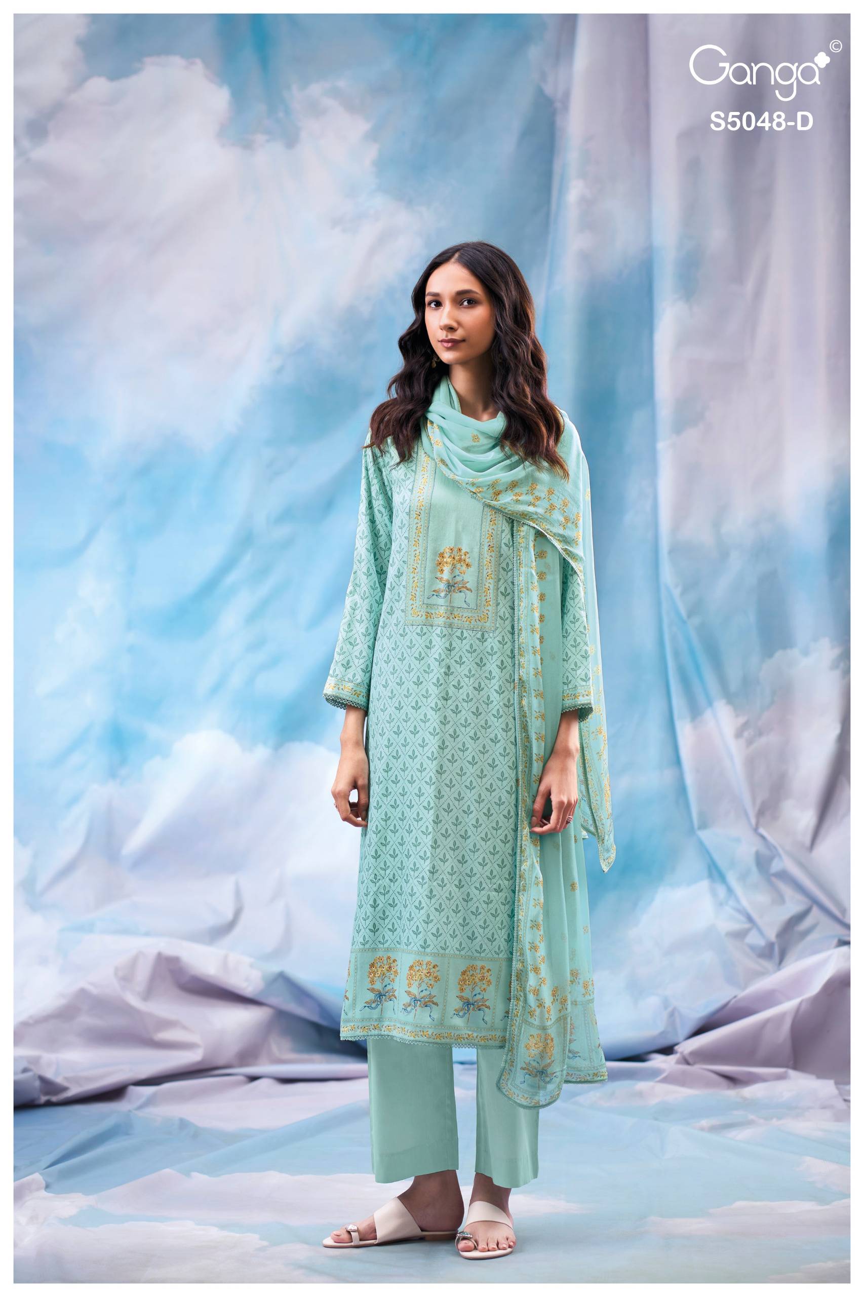 FAANVI 5048 SERIES BY GANGA FASHION Beautiful Colourful COTTON SATIN Dresses At Wholesale Price